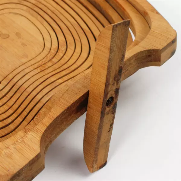 Unbranded Foldable/Collapsible Bamboo Wooden Apple Shaped Fruit Basket