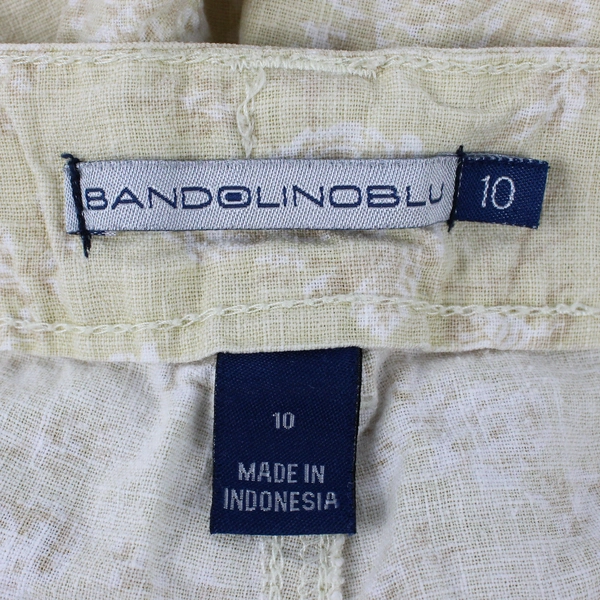 Bandolinoblu Women's 10 Yellow Floral Print Drawstring Capris