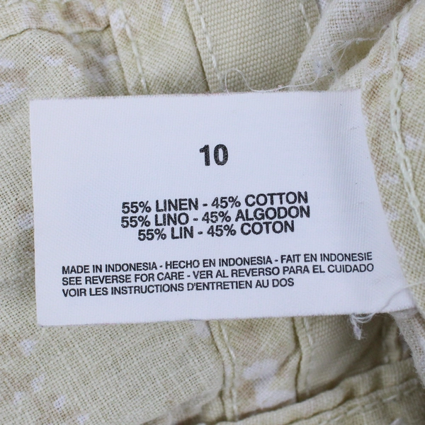 Bandolinoblu Women's 10 Yellow Floral Print Drawstring Capris