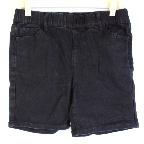 Luvamia Solid Black Cotton Bermuda Shorts Women's Medium