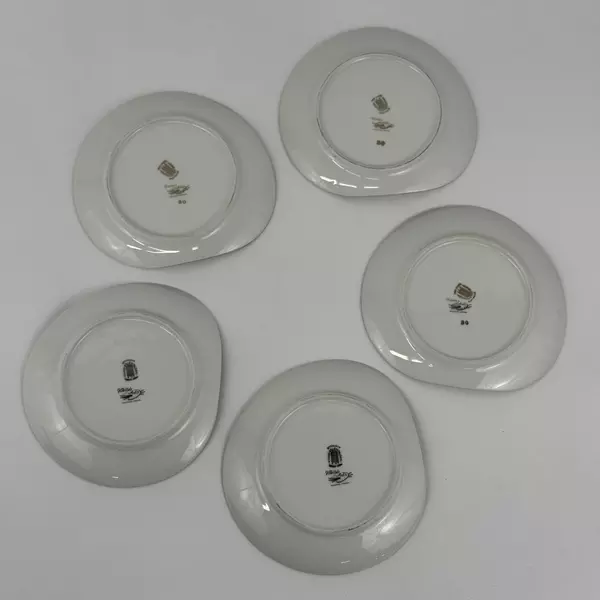 9 Piece 1962 Westminster China Songbird Snack Plate And Cup Set Rare