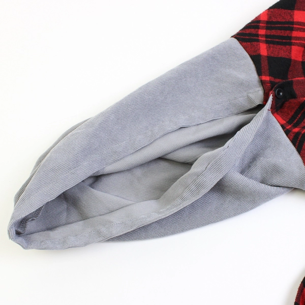 Unbranded Black and Red Plaid Hooded Button-Up Boys' Size 11-12Y