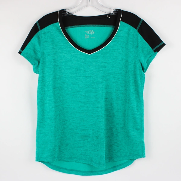 Made for Life Activewear Top Women's M Teal Short Sleeve