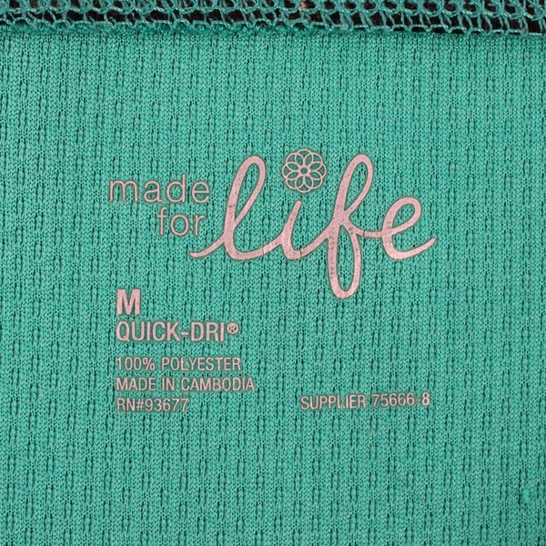 Made for Life Activewear Top Women's M Teal Short Sleeve