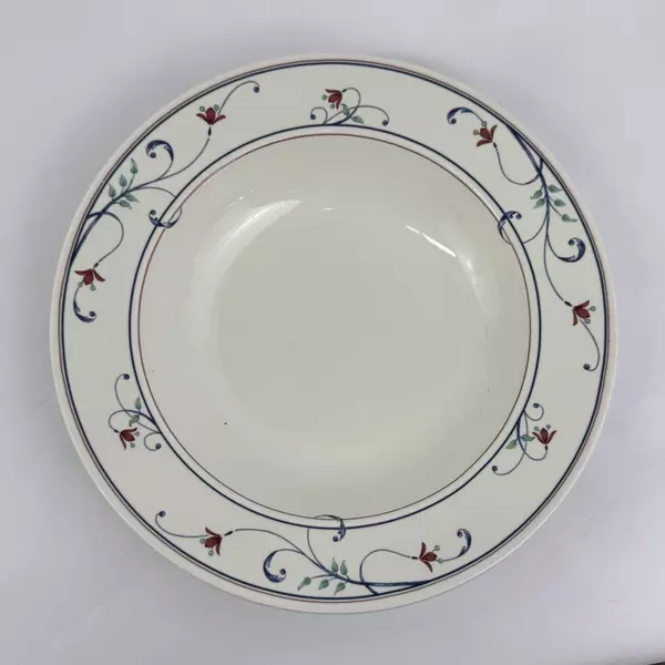 Set Of Mikasa Intaglio Annette Large Rimmed Soup Salad Bowls 9 1/4 Inch