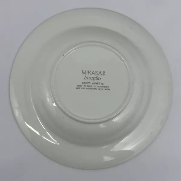 Set Of Mikasa Intaglio Annette Large Rimmed Soup Salad Bowls 9 1/4 Inch