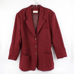 Barry Bricken Women's Size 8 Burgundy Wool Mohair Blazer