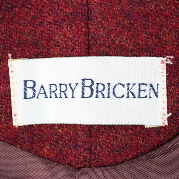 Barry Bricken Women's Size 8 Burgundy Wool Mohair Blazer