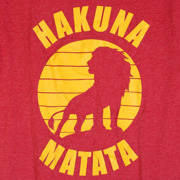 Disney Hakuna Matata Lion King Red Graphic T-Shirt Boys' Size Small
