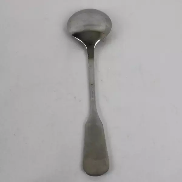 Dalia Round Cream Soup Spoon Barcelona Pattern Stainless Steel 7" Made in Spain