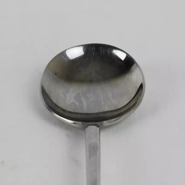 Dalia Round Cream Soup Spoon Barcelona Pattern Stainless Steel 7" Made in Spain