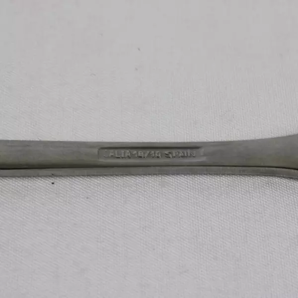 Dalia Round Cream Soup Spoon Barcelona Pattern Stainless Steel 7" Made in Spain