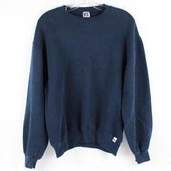 Russell Athletic Sweater Adult M Dark Blue Pullover Sweatshirt Flaw