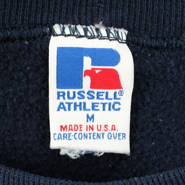 Russell Athletic Sweater Adult M Dark Blue Pullover Sweatshirt Flaw
