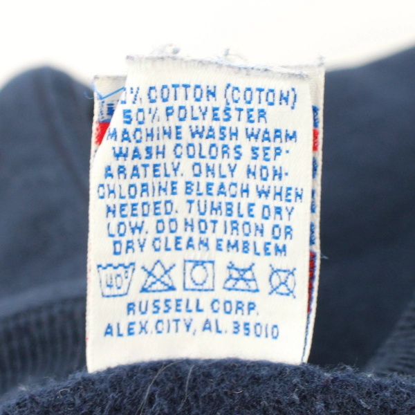 Russell Athletic Sweater Adult M Dark Blue Pullover Sweatshirt Flaw