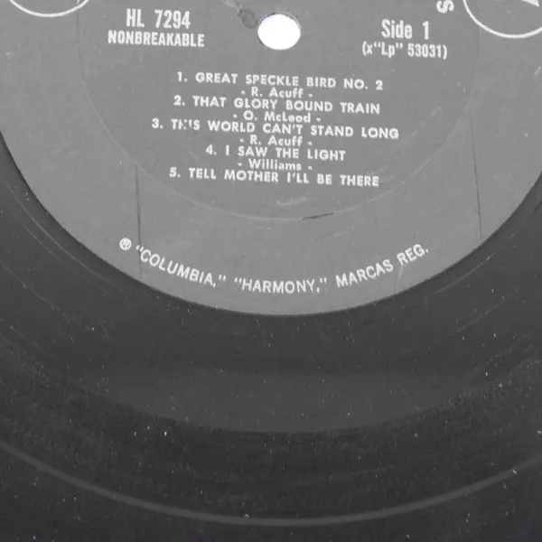 Roy Acuff & His Smoky Mountain Boys That Glory Bound Train Vinyl Record LP