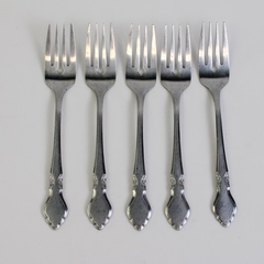 Lot Of 5 Oneida Silver Musette (Stainless) Flatware Salad Forks 7" Long