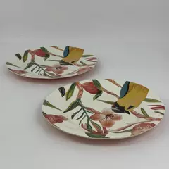 2 Opalhouse Orchid and Tropical Bird Melamine Dinner Plates 10.75 Inch