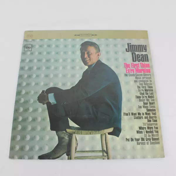 Jimmy Dean The First Thing Ev’ry Morning Vinyl LP 1965 Country Music