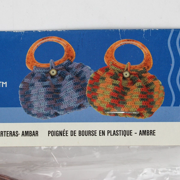 New Sealed Darice Craft Designer Tortoiseshell Plastic Purse Handle