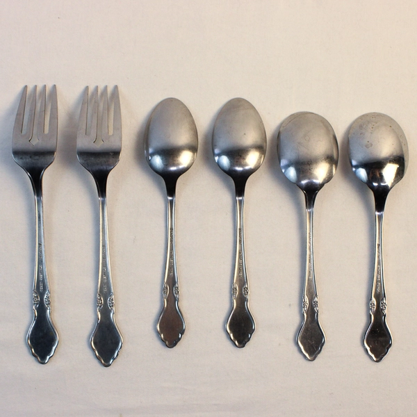 Lot Of 6 Oneida Silver Musette (Stainless) Flatware 2 Salad Forks 4 Spoons