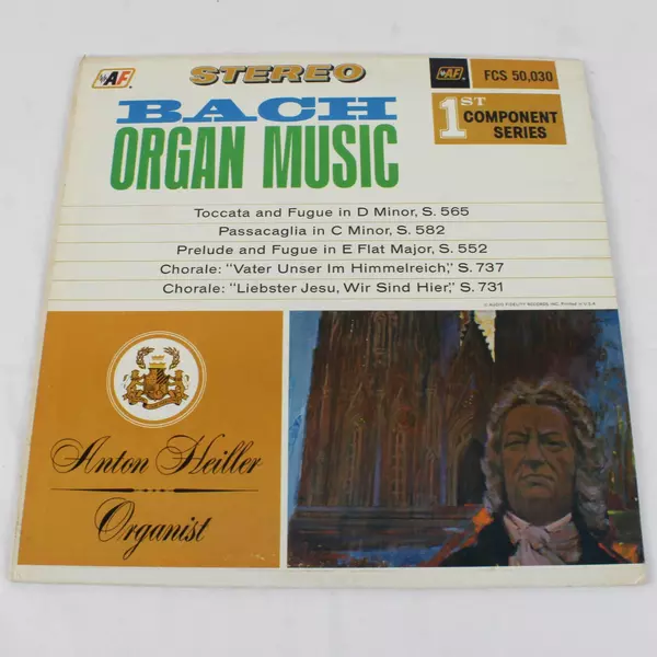 Bach Organ Music Stereo Vinyl Anton Heiller Organist 1st Component Series