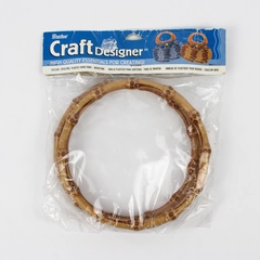 New Sealed 2 Pc Darice Craft Designer Wood Tone Plastic Purse Handles
