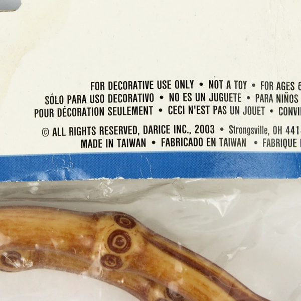 New Sealed 2 Pc Darice Craft Designer Wood Tone Plastic Purse Handles