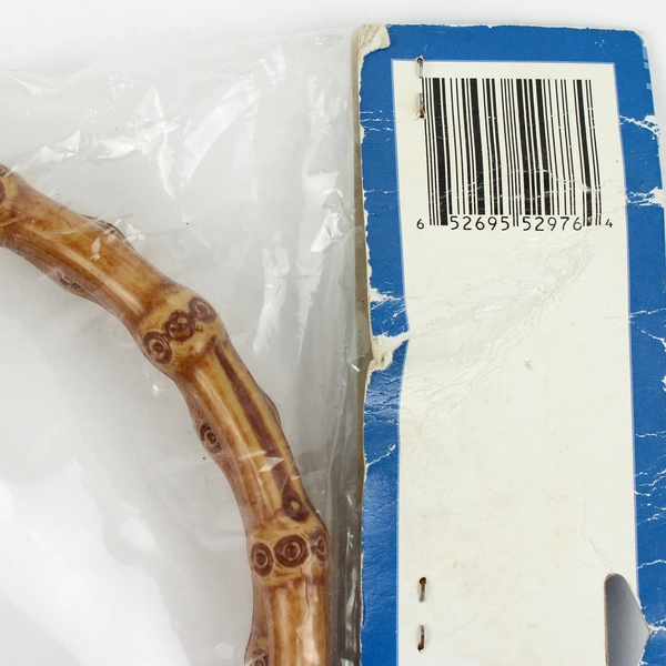 New Sealed 2 Pc Darice Craft Designer Wood Tone Plastic Purse Handles