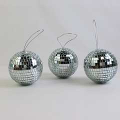 Lot Of 3 Unbranded Disco Ball Hanging Ornament 4" Diameter Christmas Decor