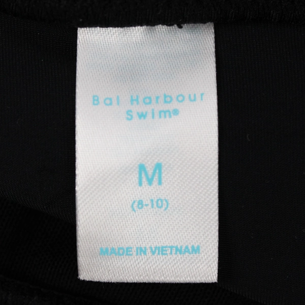 Bal Harbor Swim Bathing Top and Skirt Set Black and Blue Women's Size Medium