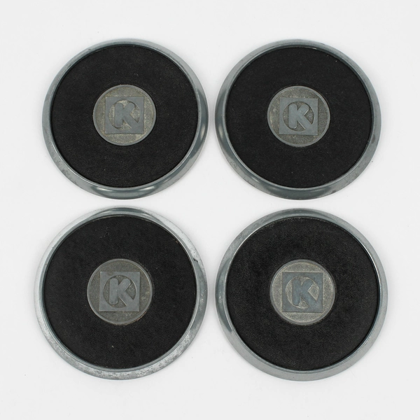 Set of 4 Circle K Weighted Metal Drink Coasters 4"