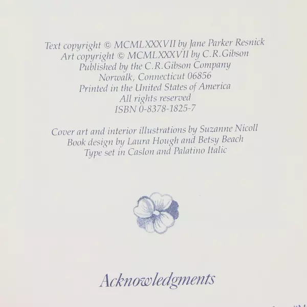 Family A Very Special Gift by Jane Parker Resnick 1987 Hardcover