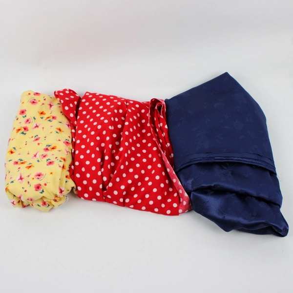7+ Yard Lot of Leftover Fabrics Red Yellow Blue Polka Dot and Floral