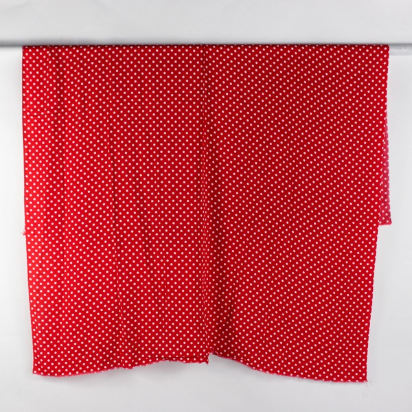 7+ Yard Lot of Leftover Fabrics Red Yellow Blue Polka Dot and Floral