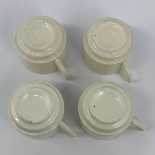 Set of 4 Vintage SCIO Blue Onion Cups and Saucers