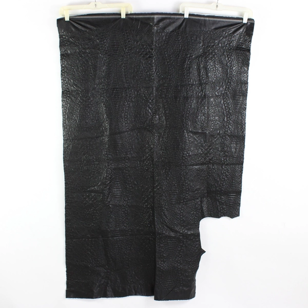 3 Pc Lot of Black Faux Leather Fabric Scraps DIY Crafts