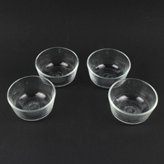 Set of 4 Anchor Hocking Clear Glass Prep Bowls 434