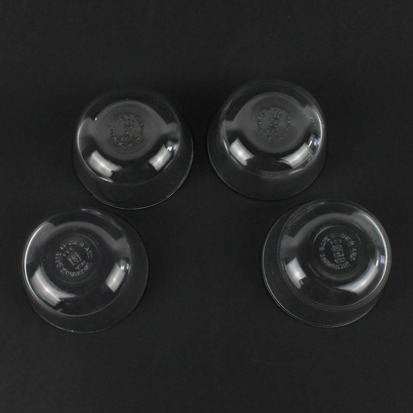 Set of 4 Anchor Hocking Clear Glass Prep Bowls 434