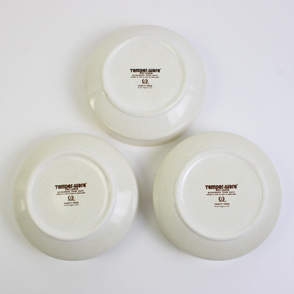 Lot Of 3 Lenox Temperware Fancy Free Pattern Ceramic Coupe Cereal Bowl 6.25"
