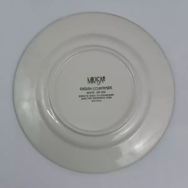 3 Mikasa English Countryside Salad Plates White Embossed Flowers 8.25 Inch