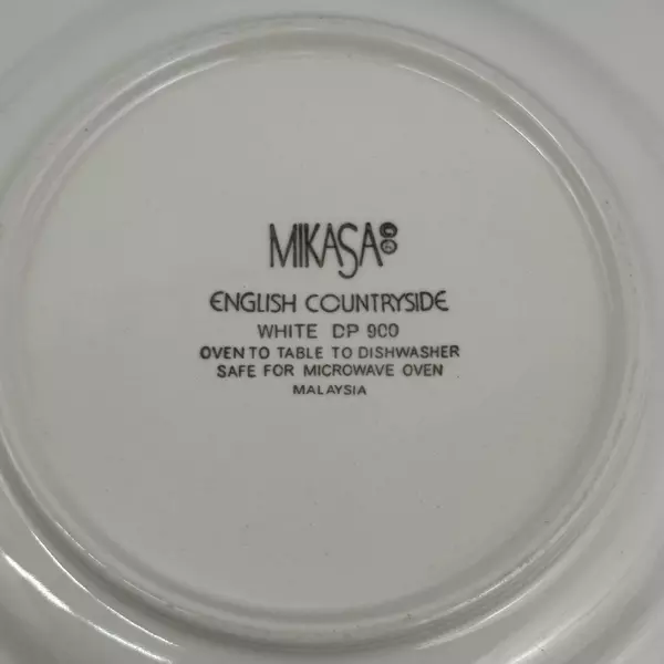 3 Mikasa English Countryside Salad Plates White Embossed Flowers 8.25 Inch