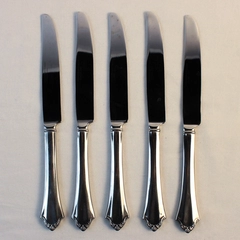 Lot Of 5 Reed & Barton Devonshire (Stainless) Flatware Dinner Knives 9.75" Long