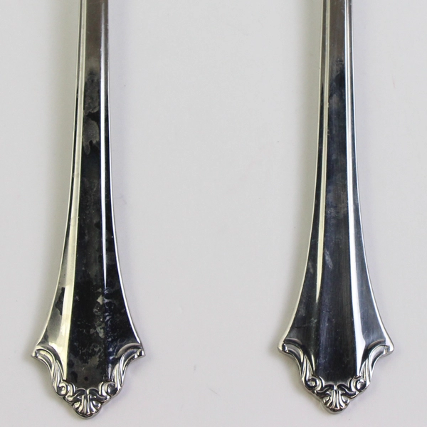Lot Of 2 Reed & Barton Devonshire (Stainless) Flatware Solid Salad Serving Fork