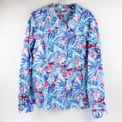 Koret Women's XL Multicolor Floral Jacket Vibrant Pattern Lightweight Coat