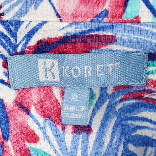 Koret Women's XL Multicolor Floral Jacket Vibrant Pattern Lightweight Coat