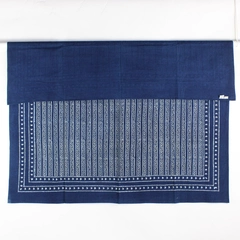 Hand Block Printed Blue Cotton 52" Square Tablecloth
