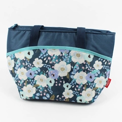 Raya by Thermos Blue Floral Insulated 9-Can Soft Tote Bag