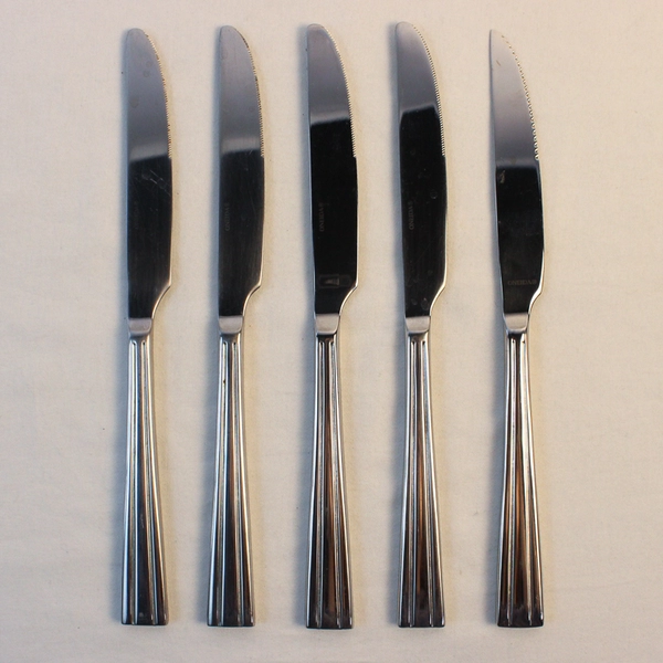 Lot Of 5 Oneida Silver Aldwych (Stainless) Flatware Solid Dinner Knive 9.5" Long