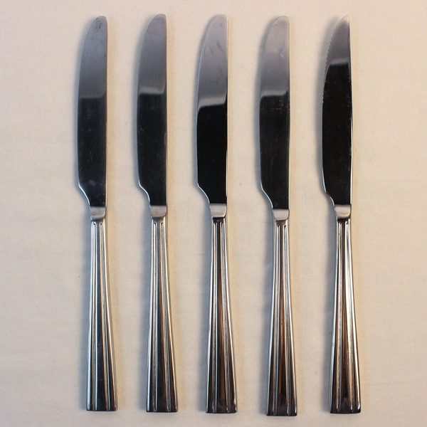 Lot Of 5 Oneida Silver Aldwych (Stainless) Flatware Solid Dinner Knive 9.5" Long